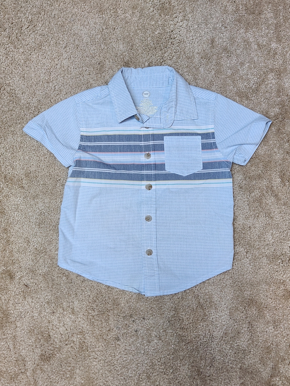 Toddler Short-Sleeve Button-Up Shirt